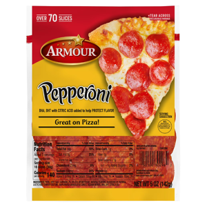 Armour Italian Style Pepperoni, Great on Pizza