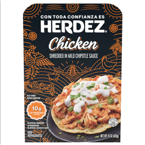 Herdez® Fully Cooked Shredded Chicken in Mild Chipotle Sauce