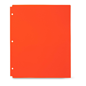 Plastic 2-Pocket File Folders (no metal components)